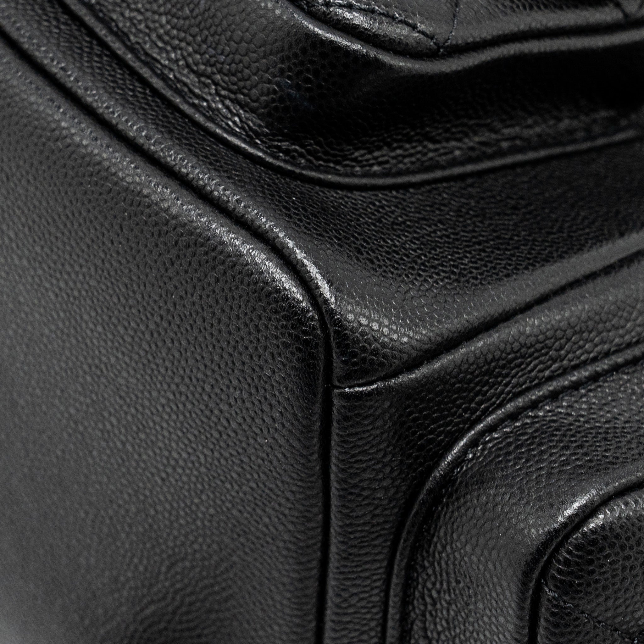 Chanel Triple Pocket Backpack Caviar Black L (Microchip)