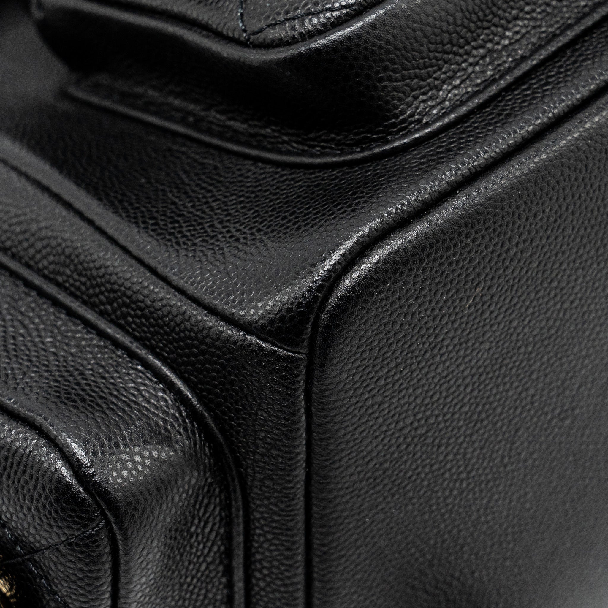 Chanel Triple Pocket Backpack Caviar Black L (Microchip)