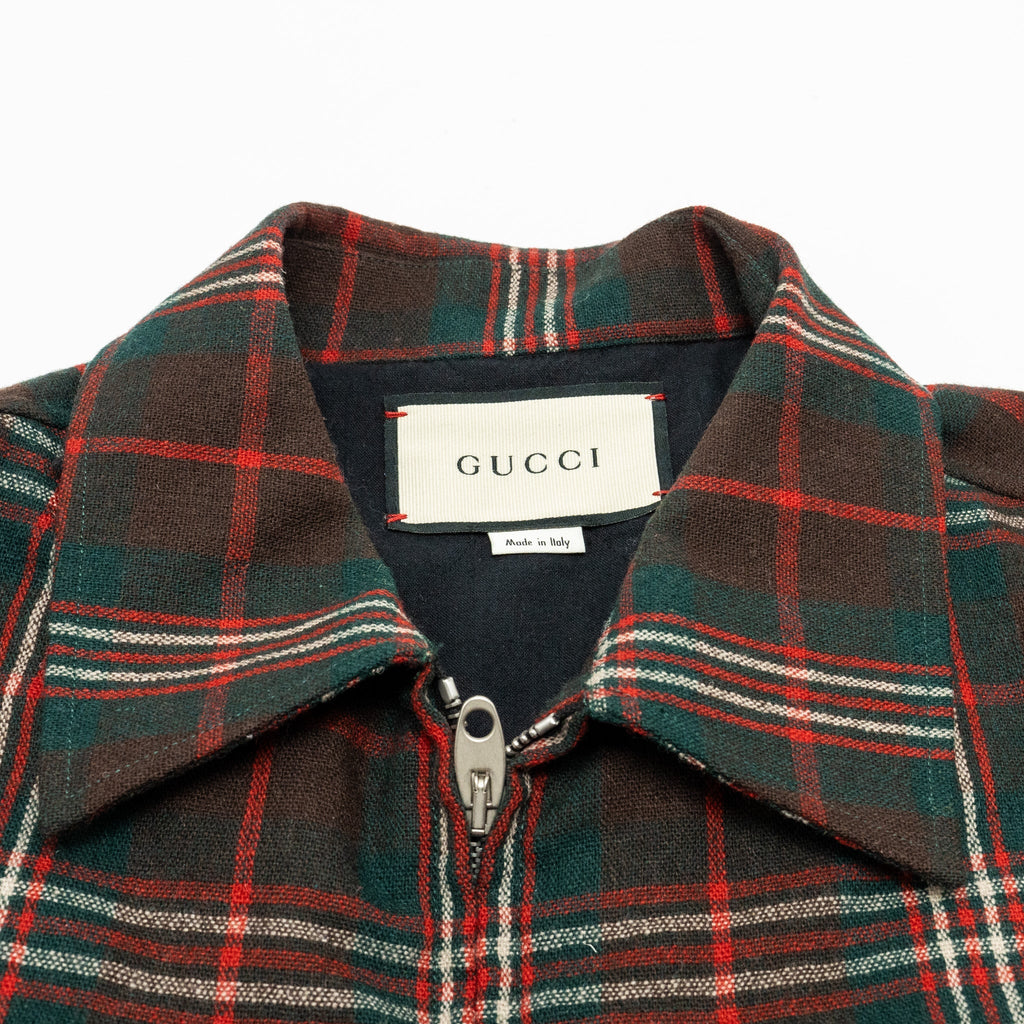 GUCCI Size 46 Men�s Checked Wool Jacket Multicolour