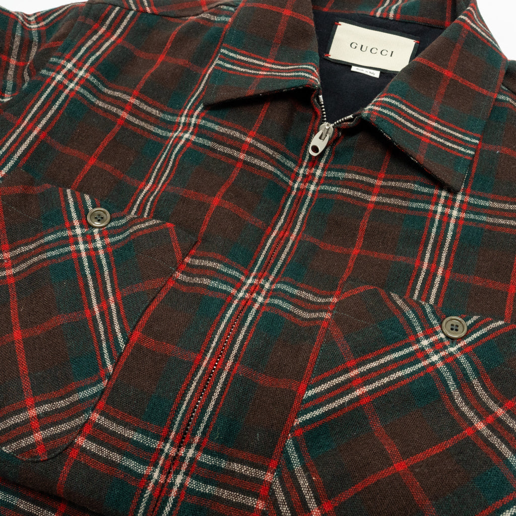 GUCCI Size 46 Men�s Checked Wool Jacket Multicolour
