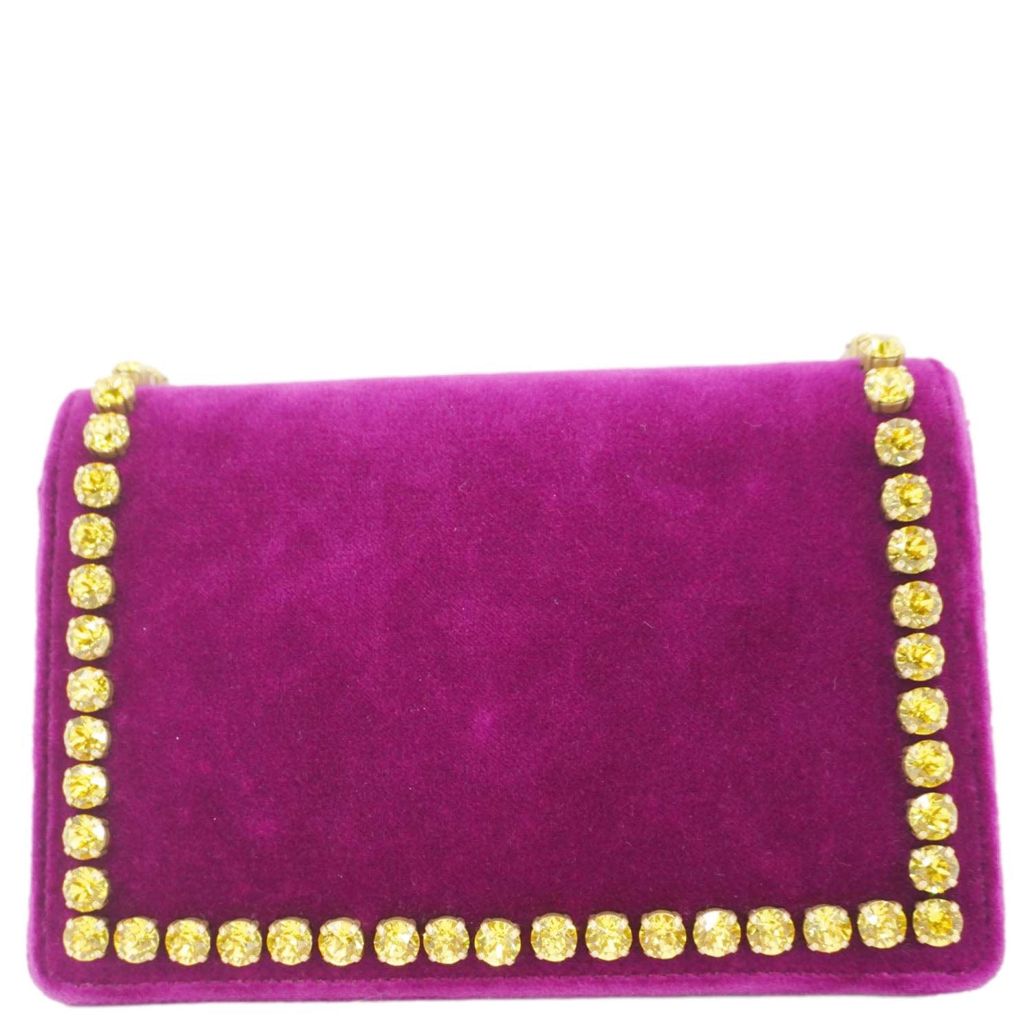 Gucci Velvet Crystal Bee Broadway 489218