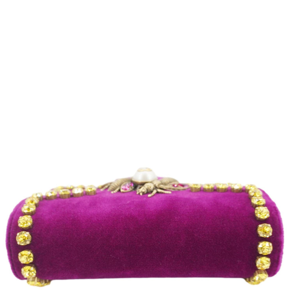Gucci Velvet Crystal Bee Broadway 489218