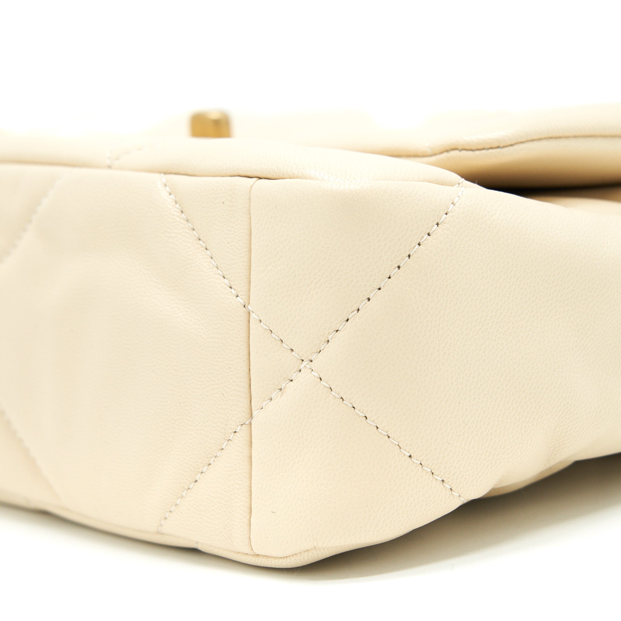 Chanel Small 19 Bag 19K Shiny Goatskin Beige