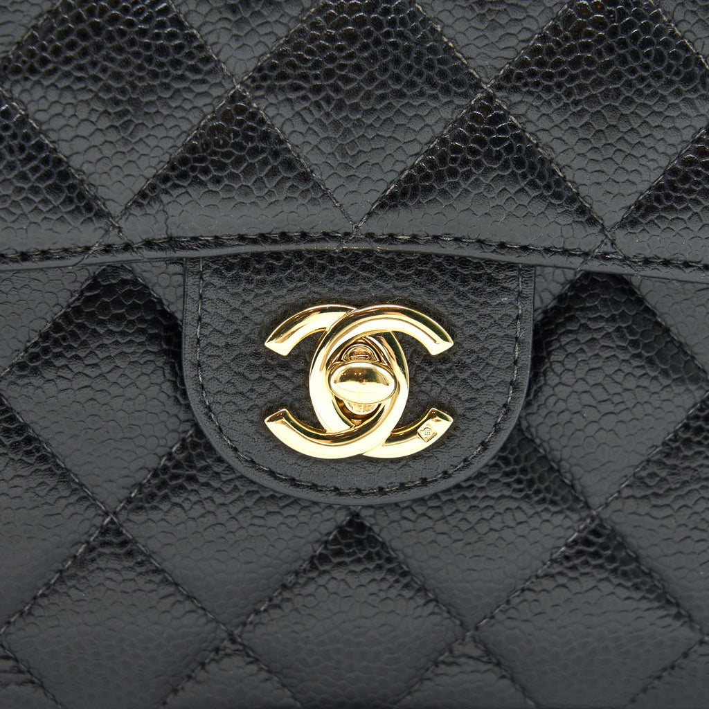 Chanel Vintage Mini Square Flap Bag Caviar Black