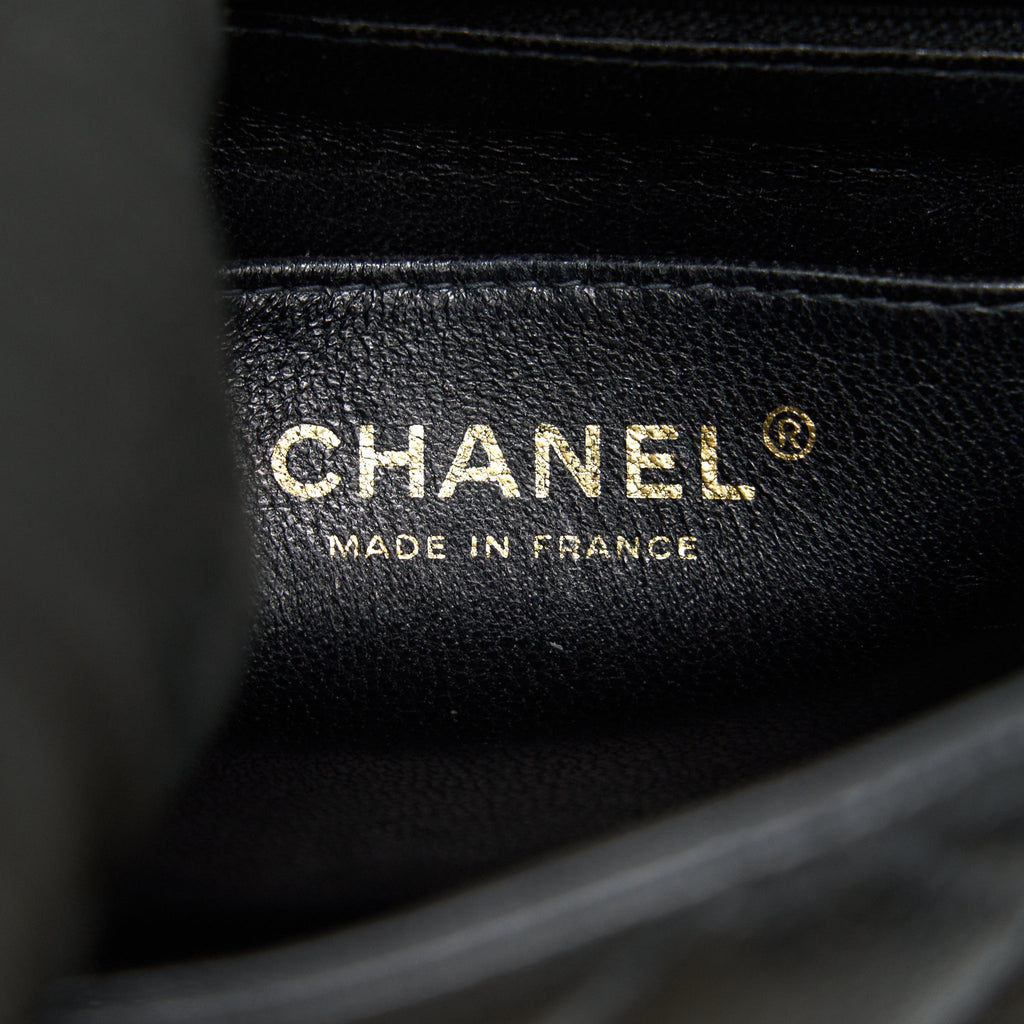 Chanel Vintage Mini Square Flap Bag Caviar Black