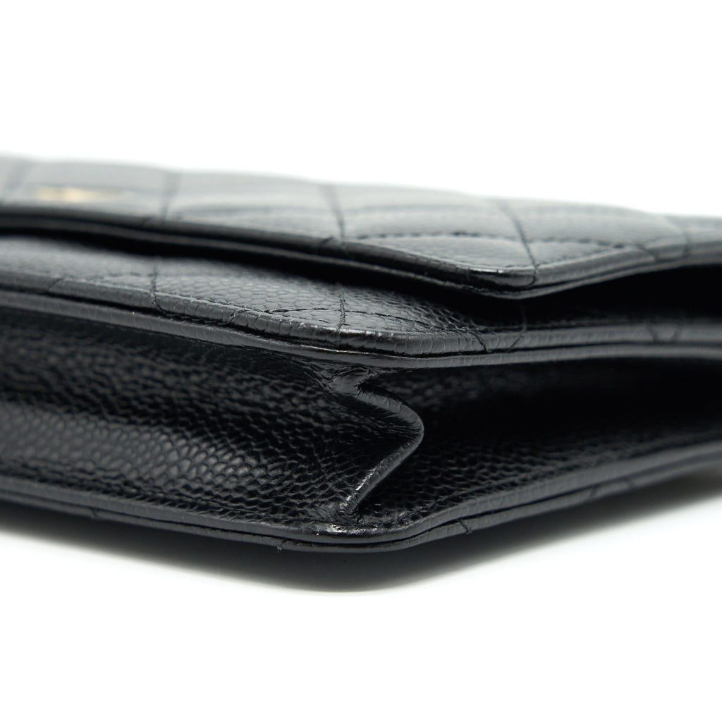 CHANEL WALLET ON CHAIN CAVIER BLACK WITH