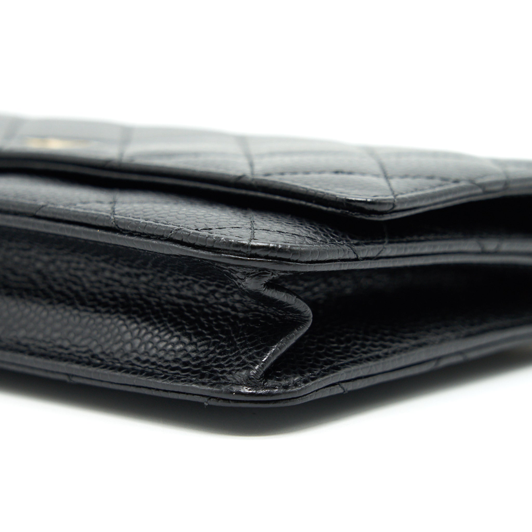 CHANEL WALLET ON CHAIN CAVIER BLACK WITH