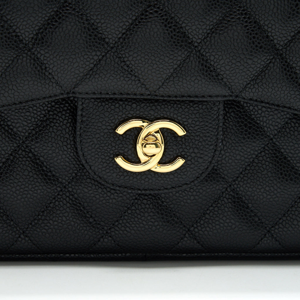 CHANEL JUMBO CLASSIC DOUBLE FLAP CAVIAR BLACK
