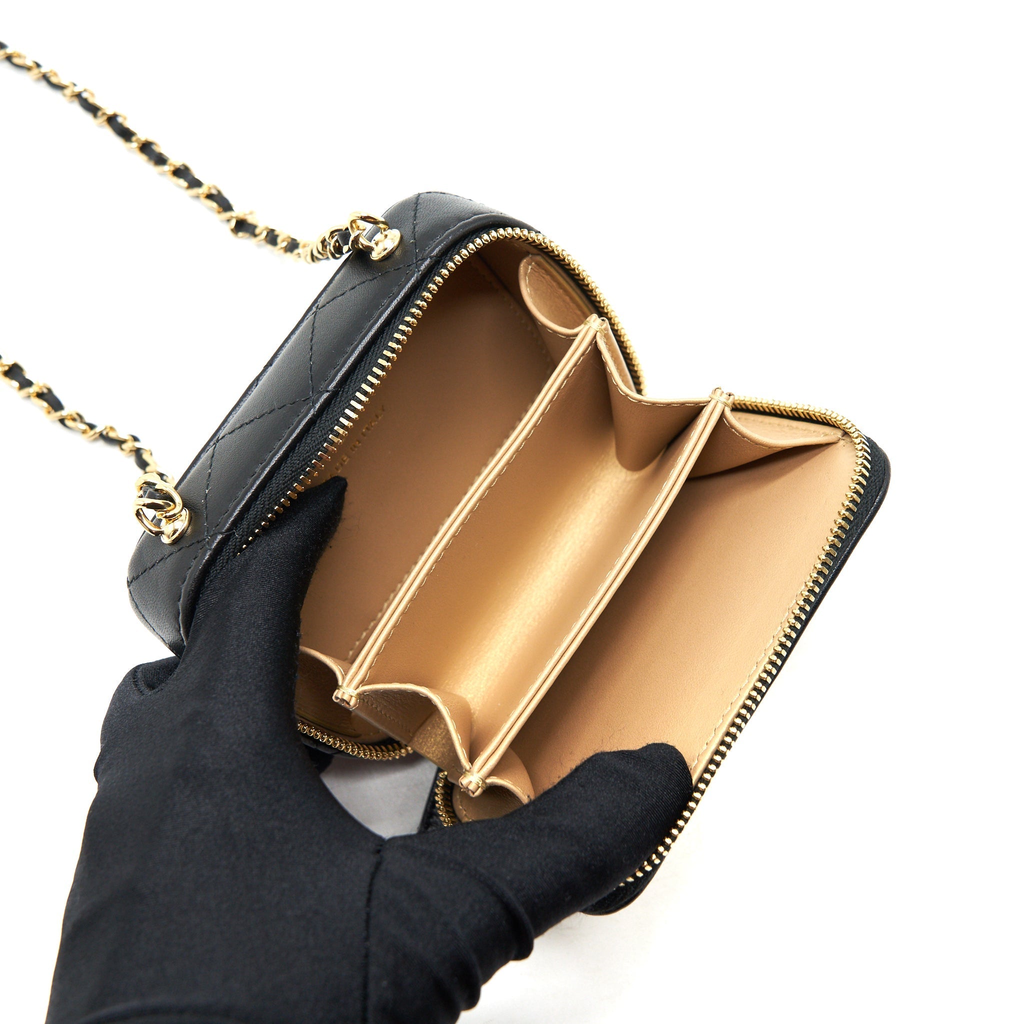 Chanel 21K Mini Clutch With Chain Black