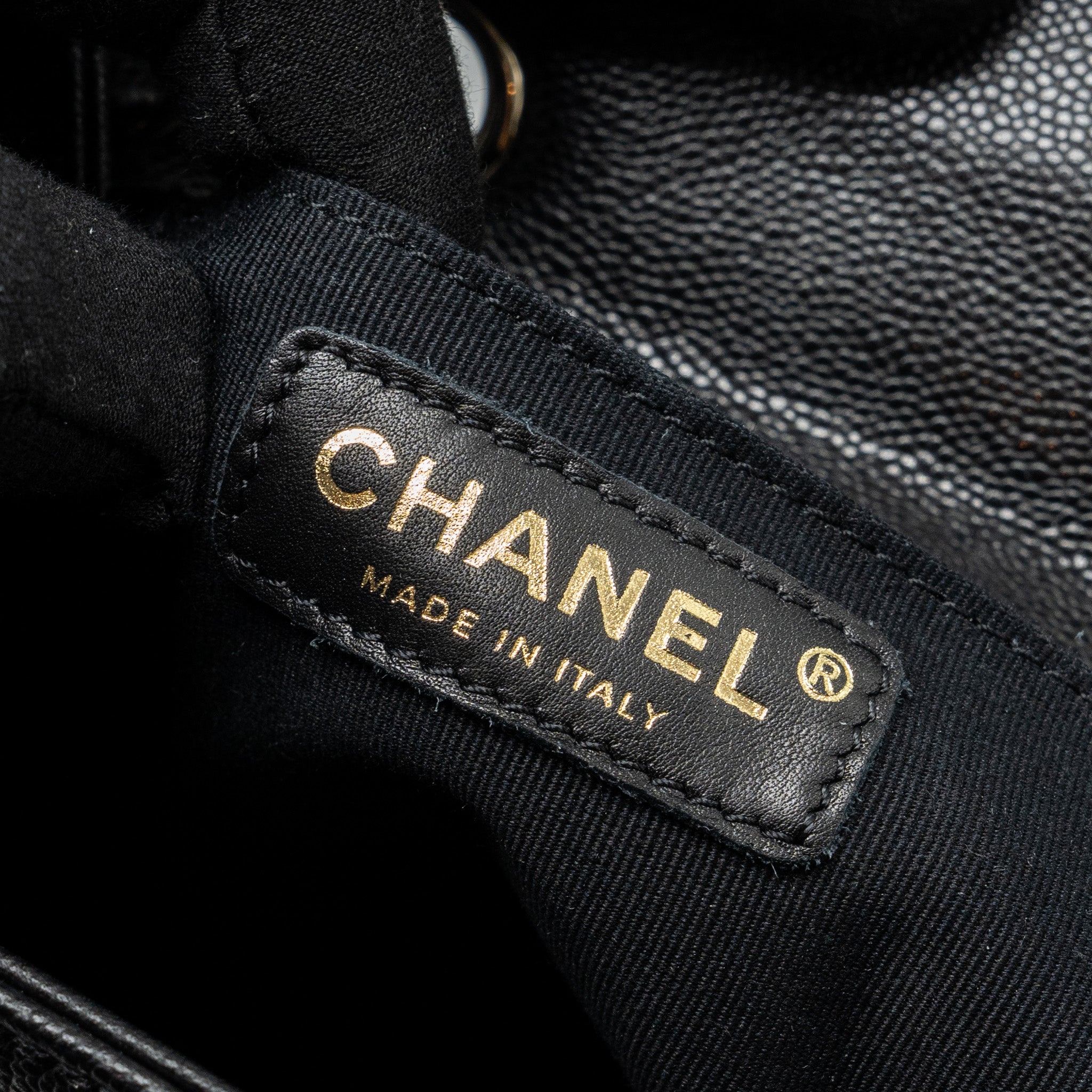 Chanel Triple Pocket Backpack Caviar Black L (Microchip)