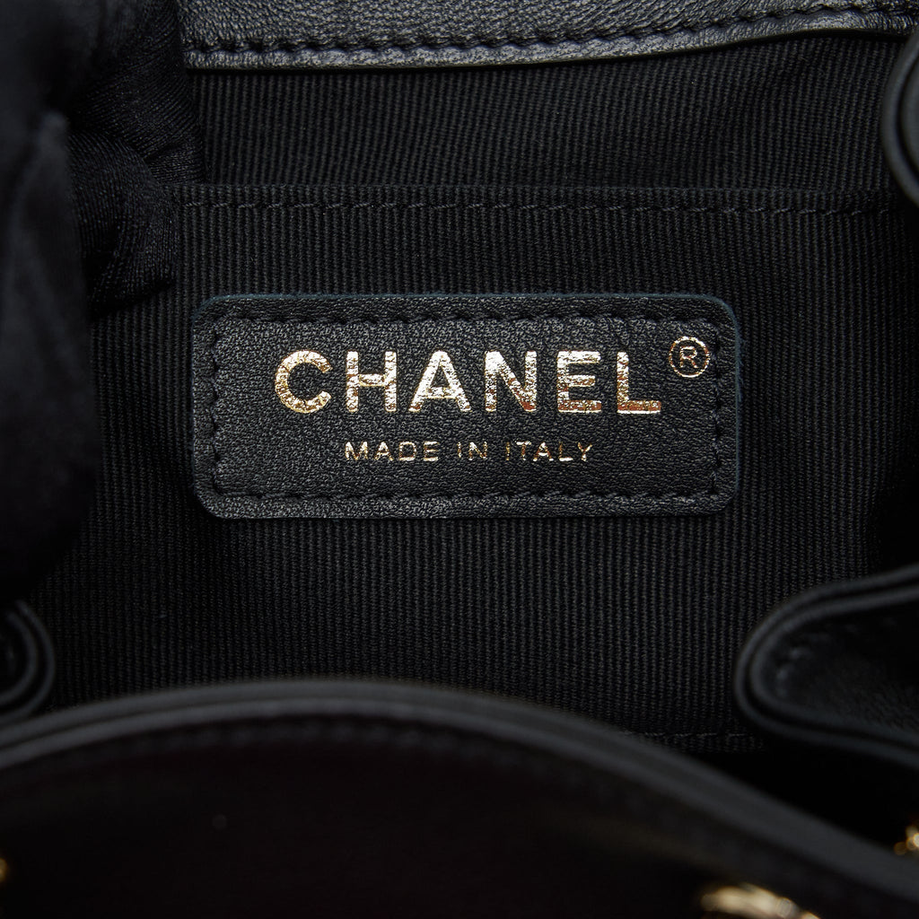 Chanel Duma Mini Backpack Lambskin Black L(Microchip)