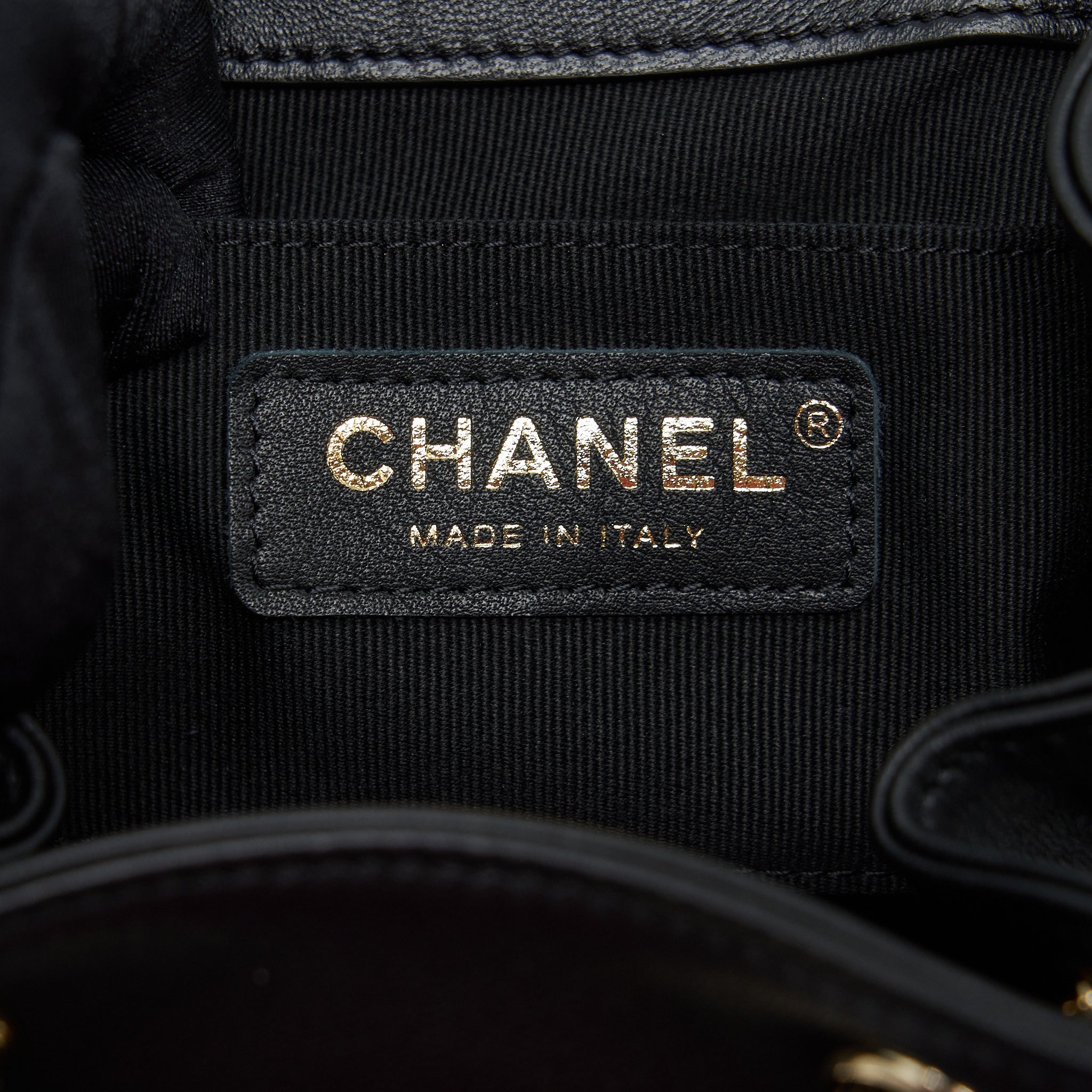 Chanel Duma Mini Backpack Lambskin Black L(Microchip)