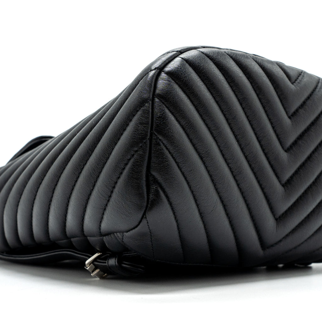 Chanel Small Urban Spirit  Backpack Chevron Calfskin Black