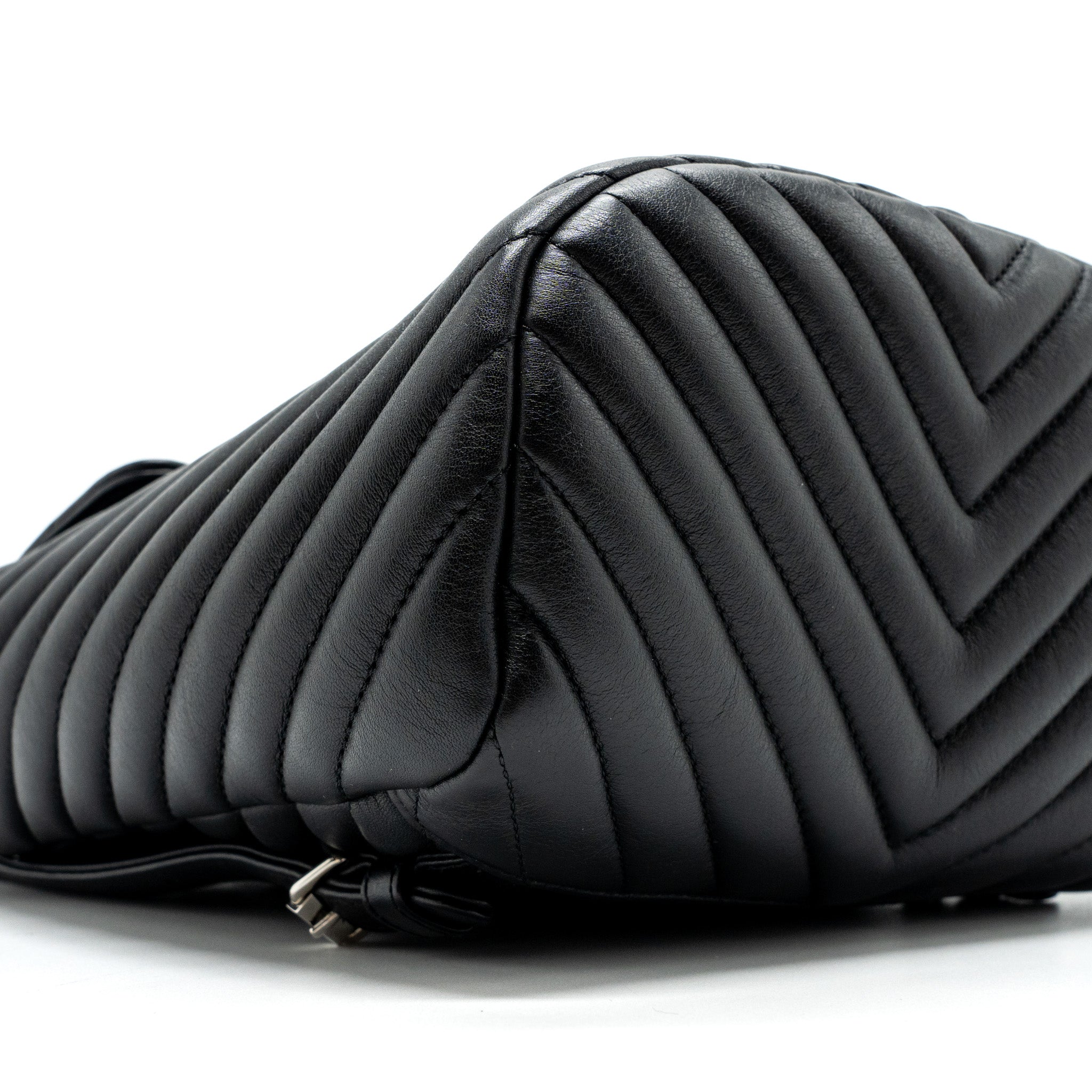 Chanel Small Urban Spirit  Backpack Chevron Calfskin Black