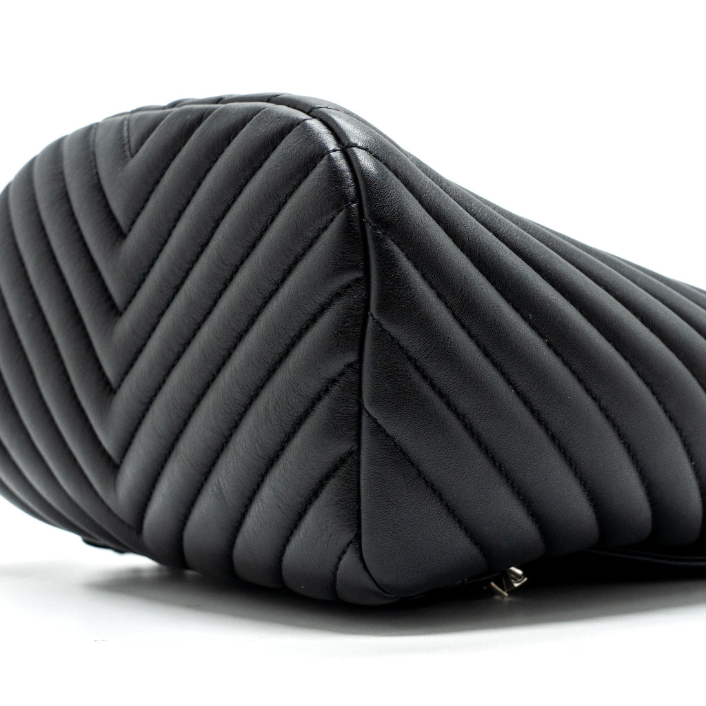 Chanel Small Urban Spirit  Backpack Chevron Calfskin Black