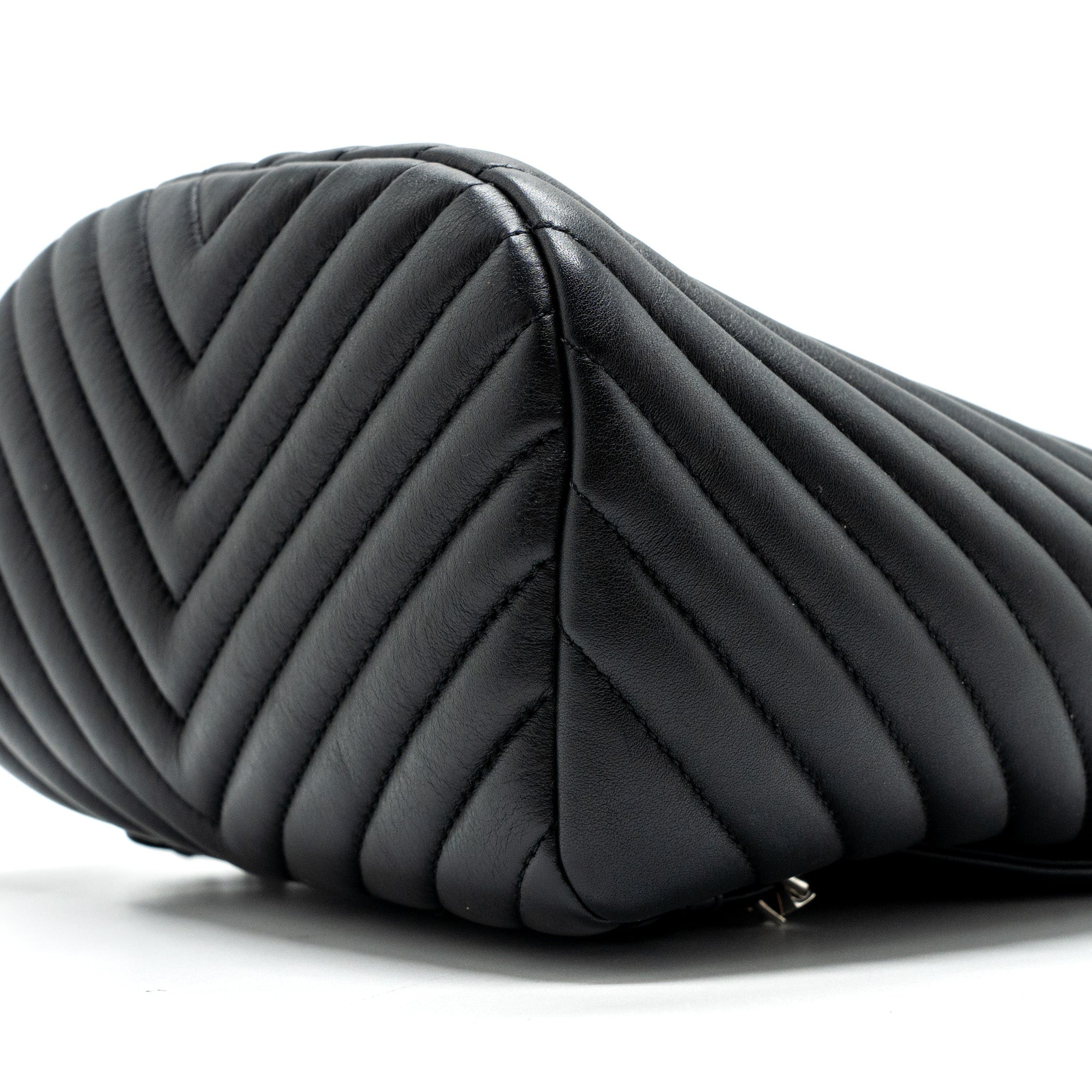 Chanel Small Urban Spirit  Backpack Chevron Calfskin Black