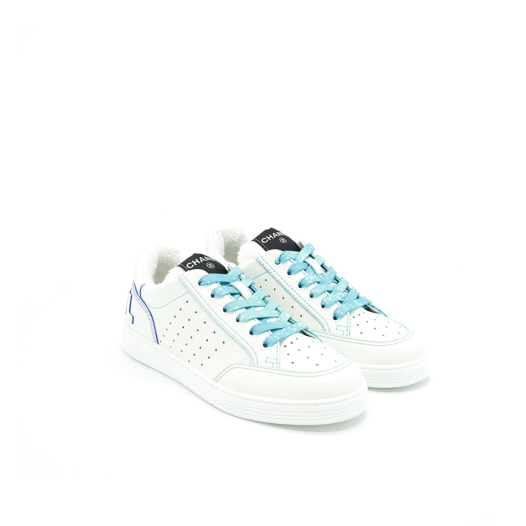 Chanel Size37.5 21ss Trainers White/ Light Blue