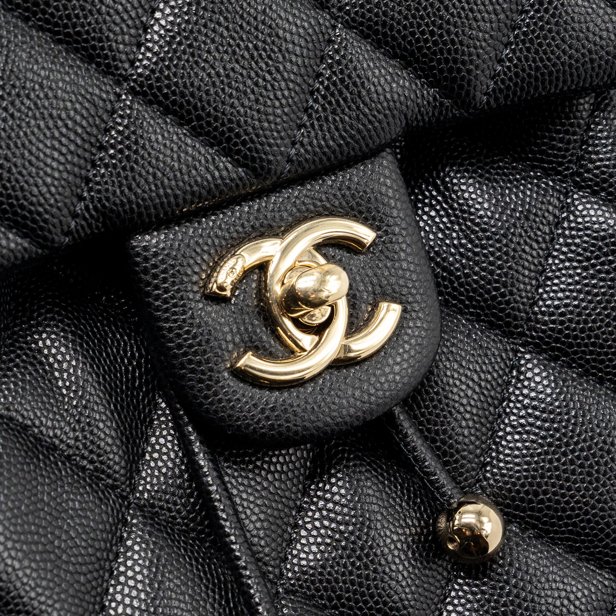 Chanel 23s mini Backpack Caviar Black L (Microchip)