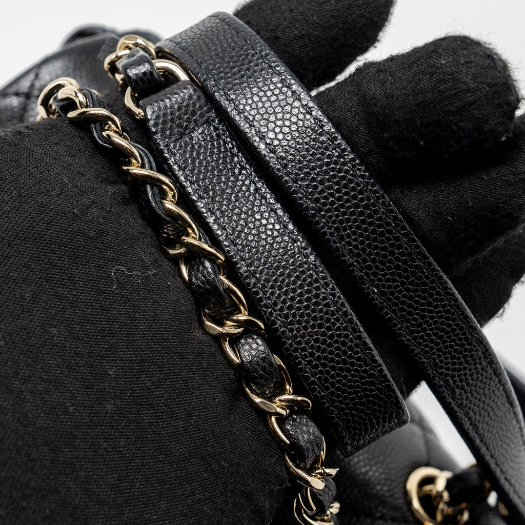 Chanel 23s mini Backpack Caviar Black L (Microchip)