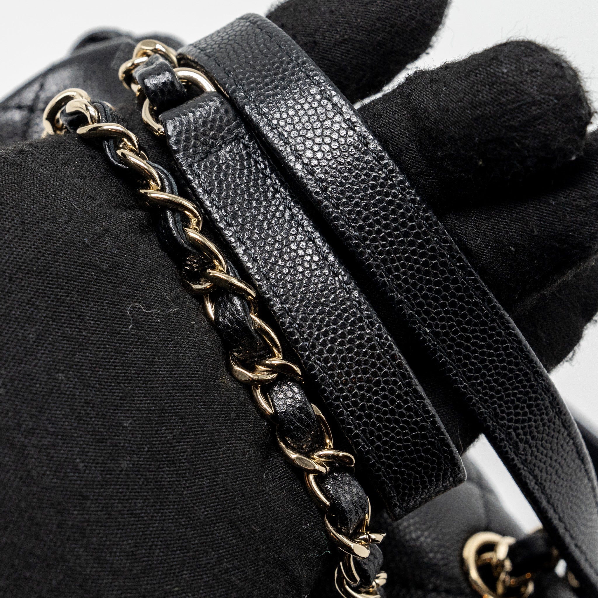 Chanel 23s mini Backpack Caviar Black L (Microchip)