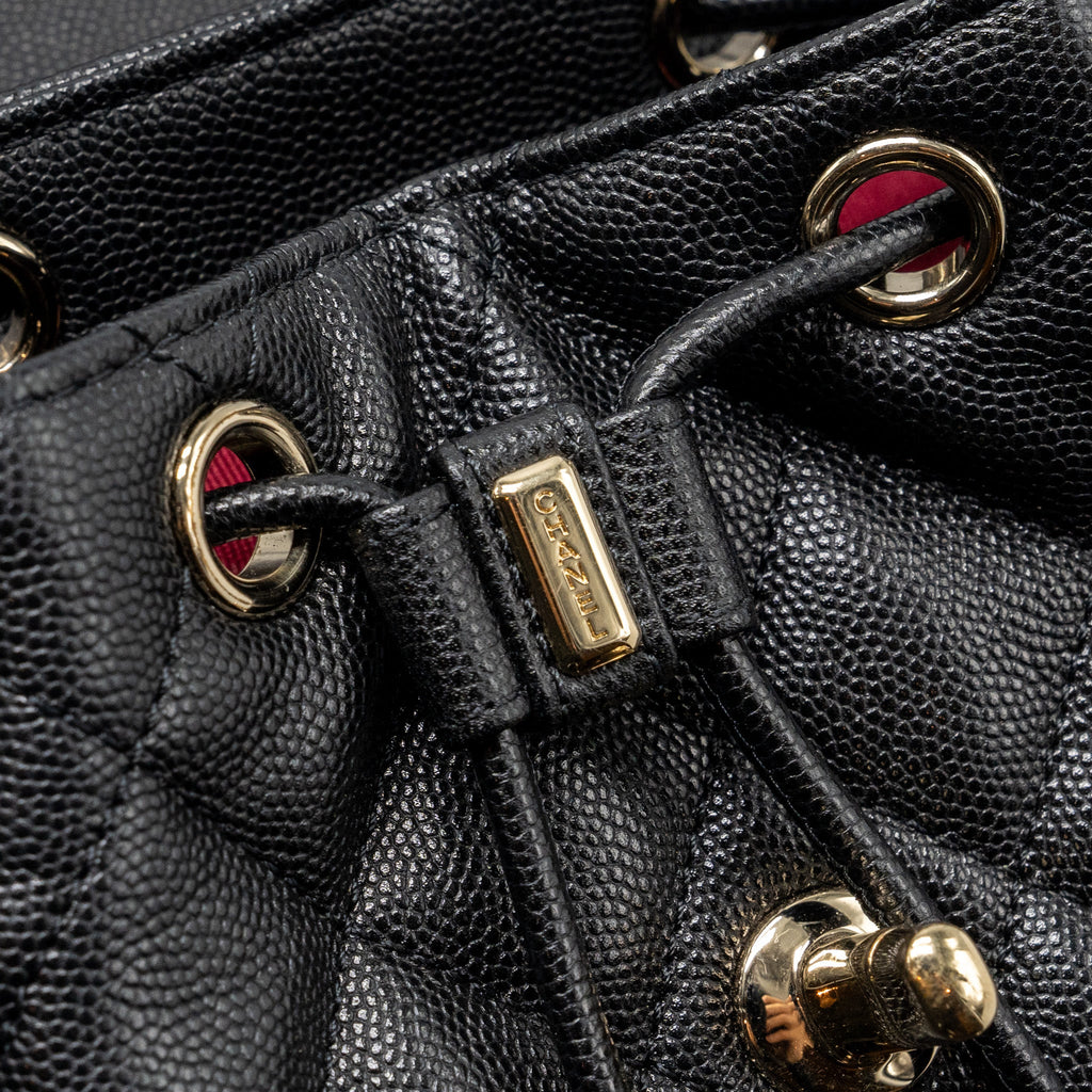 Chanel 23s mini Backpack Caviar Black L (Microchip)