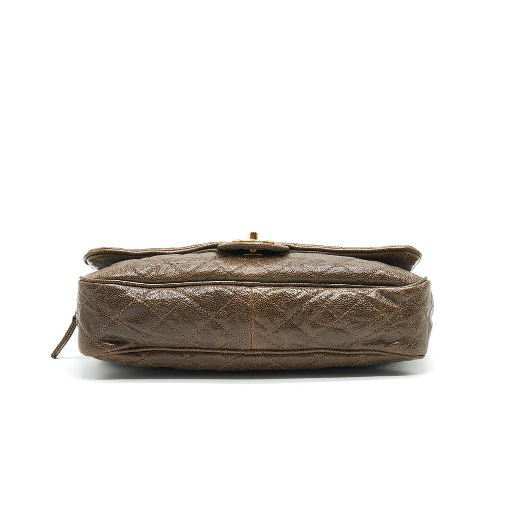 Chanel Seasonal Caviar Jumbo Flap Bag with