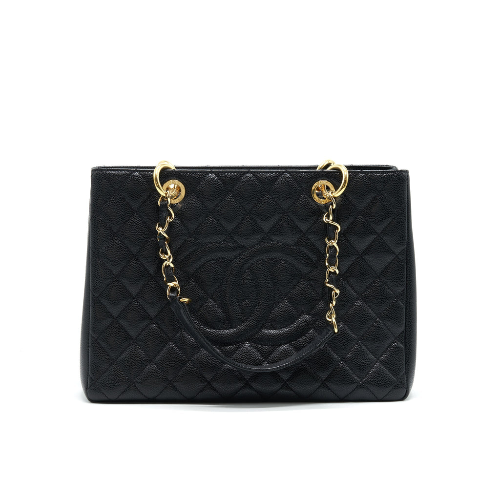 Chanel Grant Shopping Tote Bag GST Black Caviar
