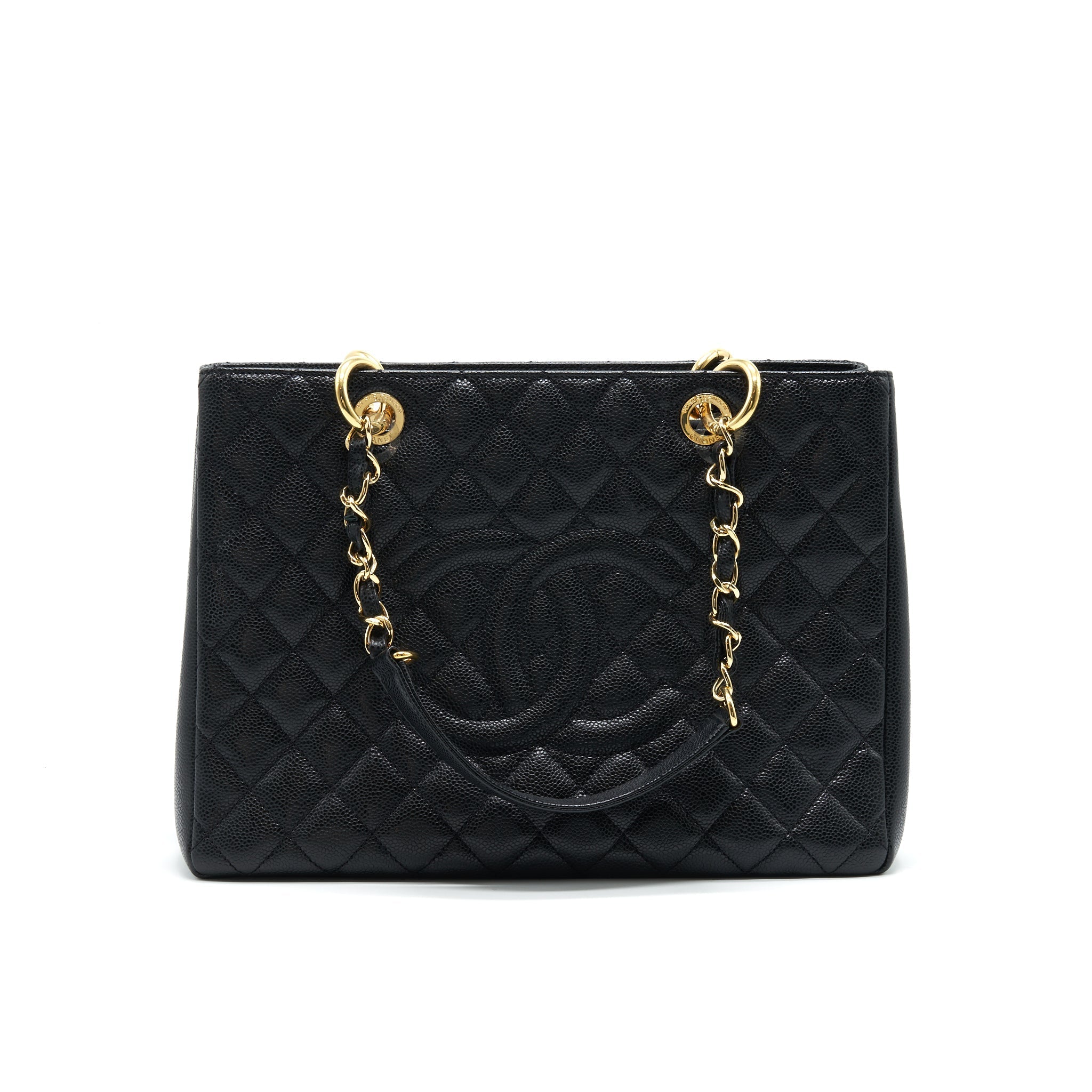 Chanel Grant Shopping Tote Bag GST Black Caviar