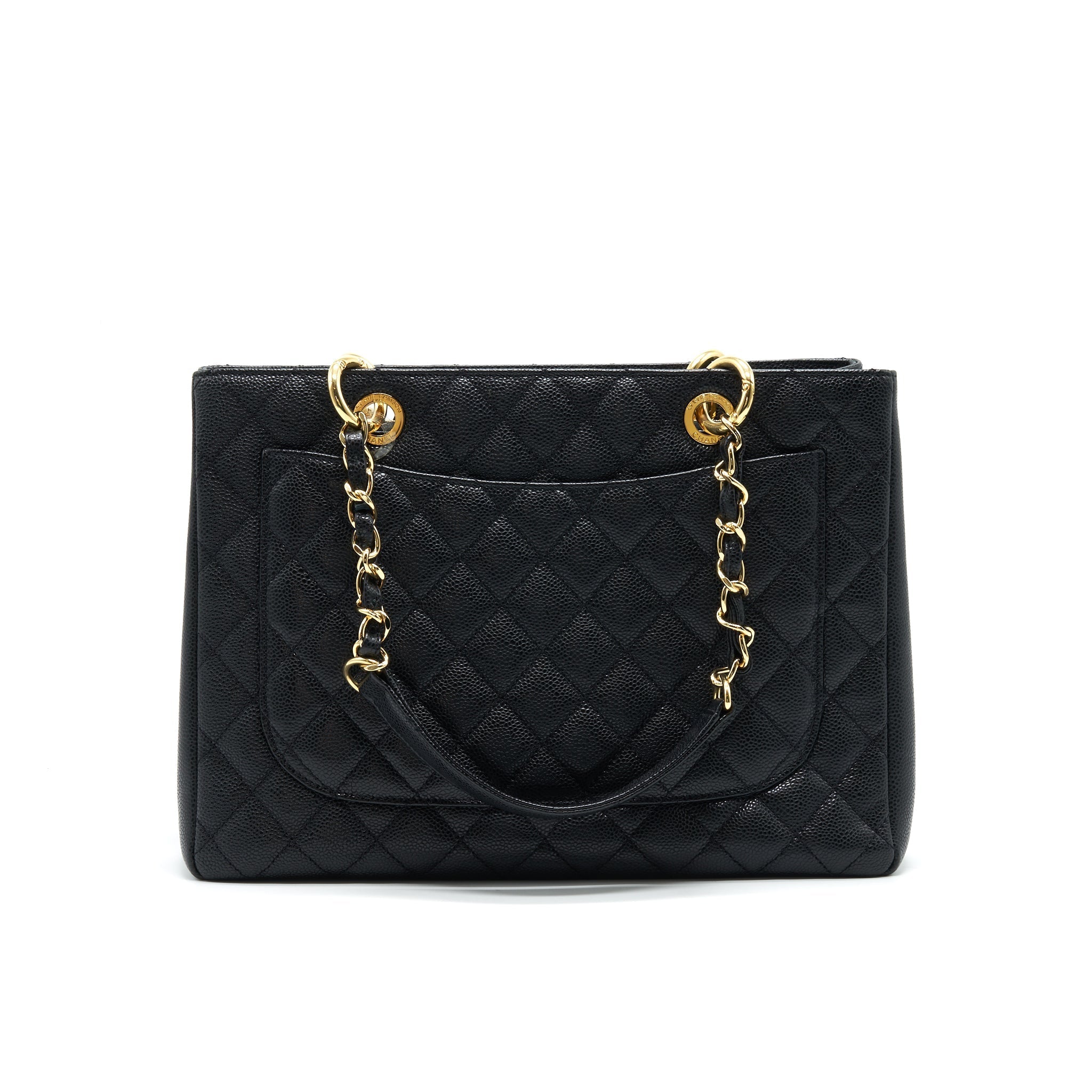 Chanel Grant Shopping Tote Bag GST Black Caviar