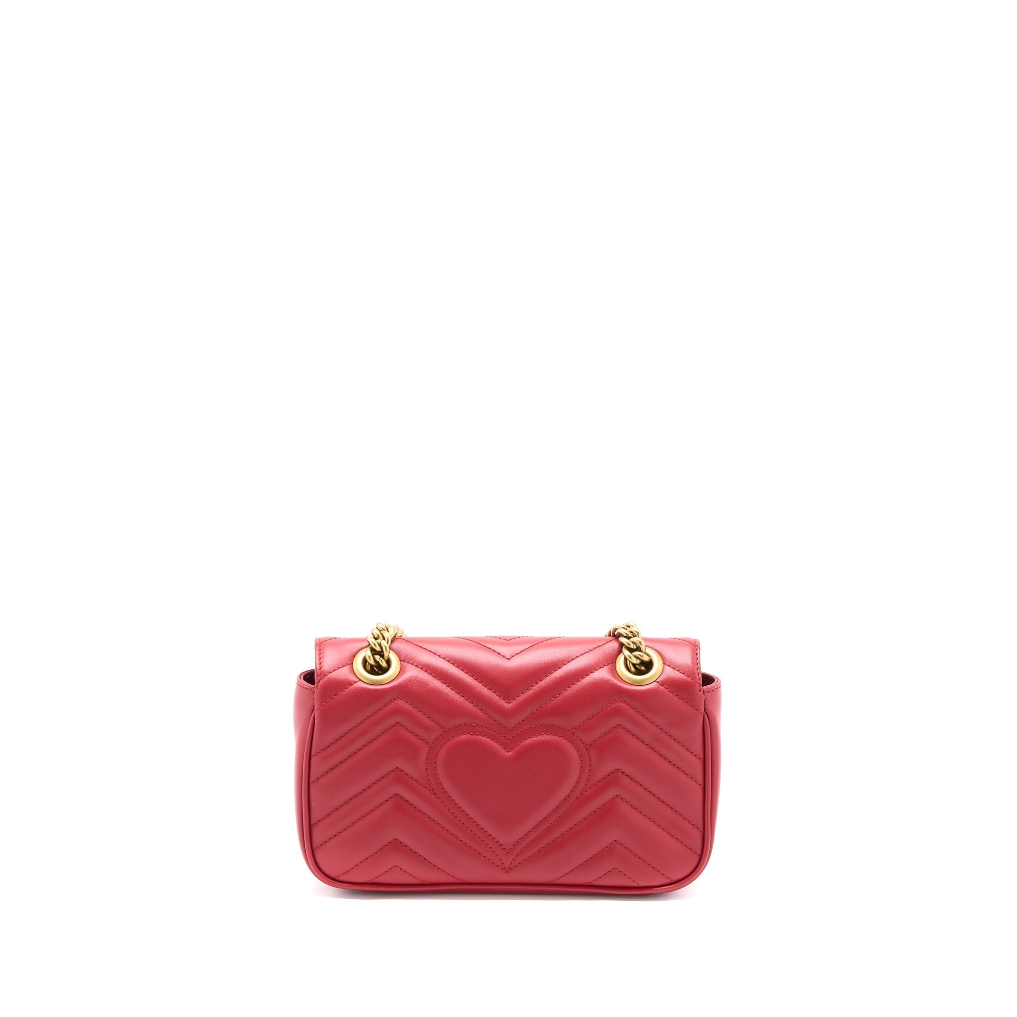 Gucci Mini GG Marmont Bag Calfskin Red Brushed