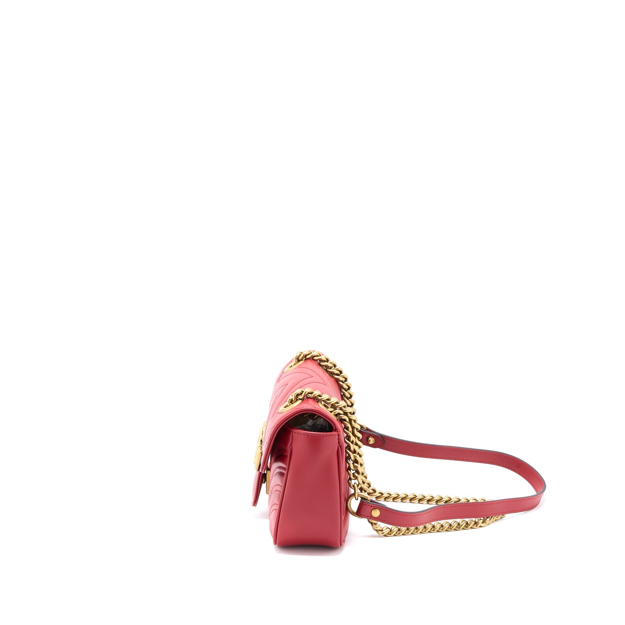 Gucci Mini GG Marmont Bag Calfskin Red Brushed