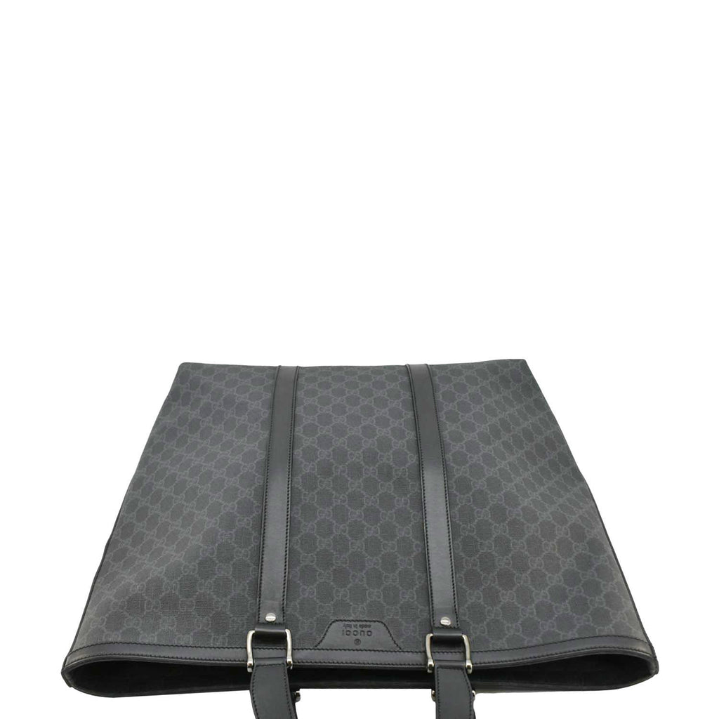 GUCCI GG Supreme Medium Tote Bag Black 322063