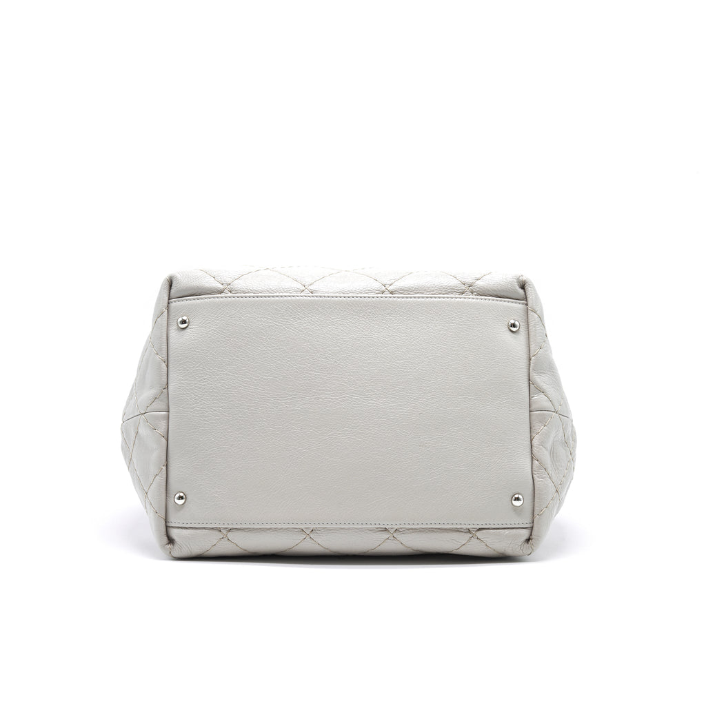 Chanel Caviar Bucket Tote Bag Grey  Serial15