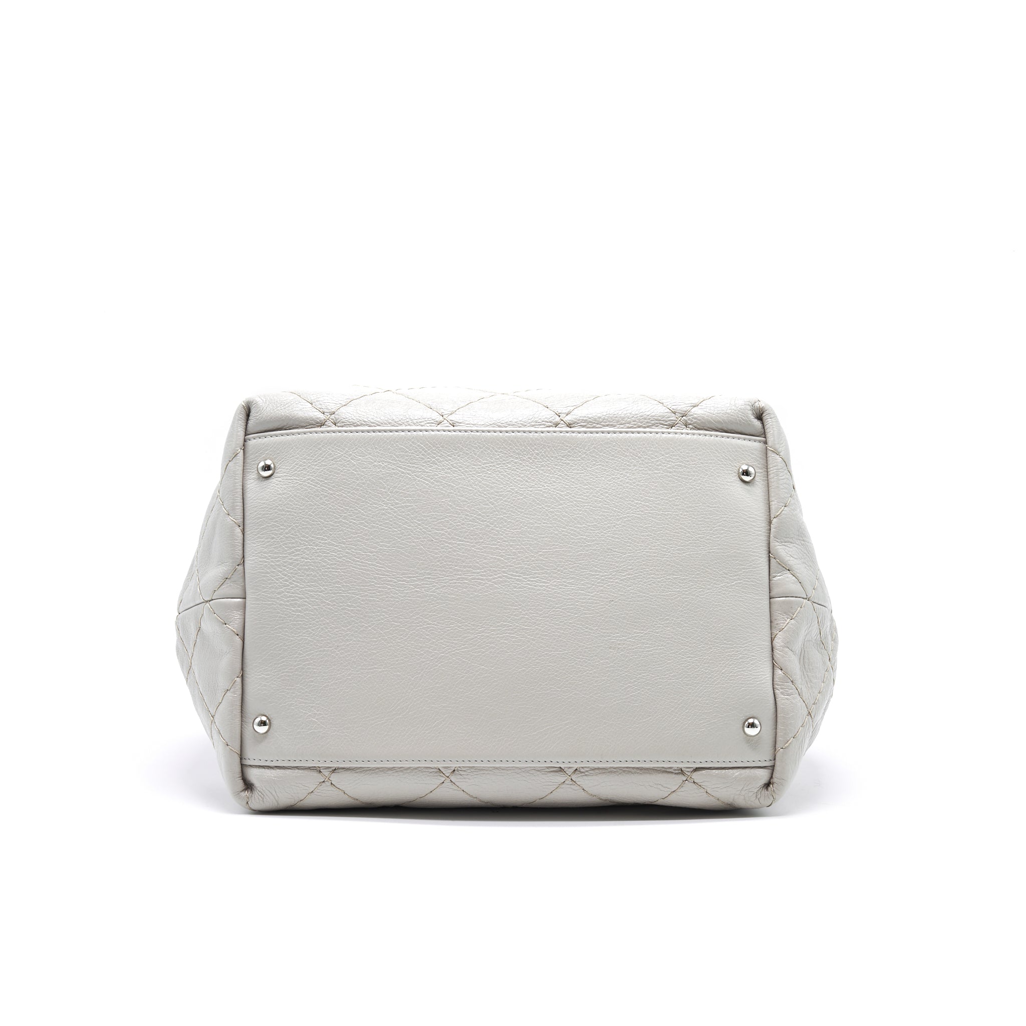 Chanel Caviar Bucket Tote Bag Grey  Serial15