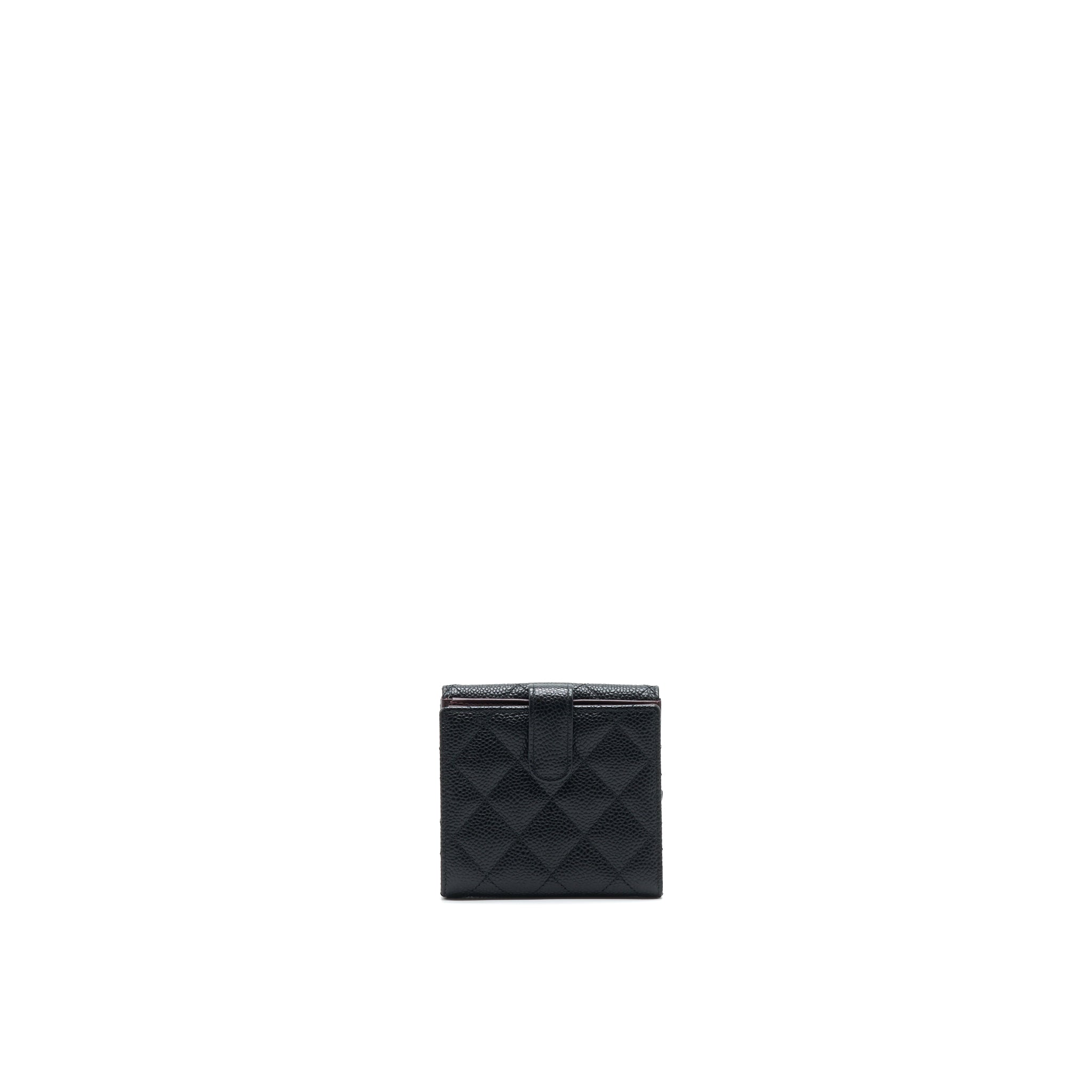 CHANEL Quilted Caviar Small Wallet Black