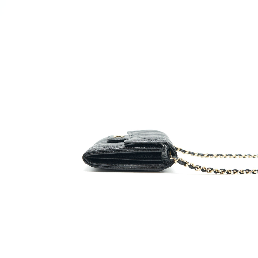 Chanel Classic  Holder with Chain black L Serial 30