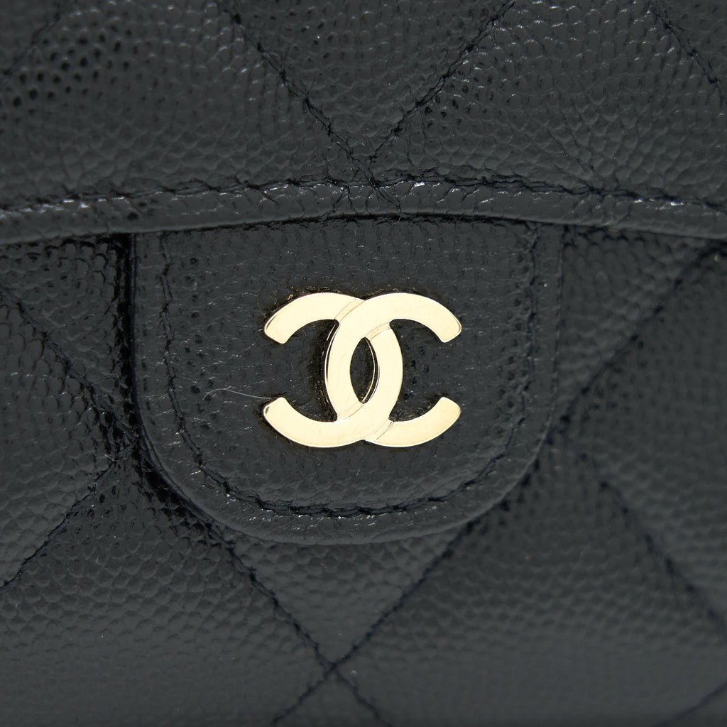 Chanel Classic  Holder with Chain black L Serial 30
