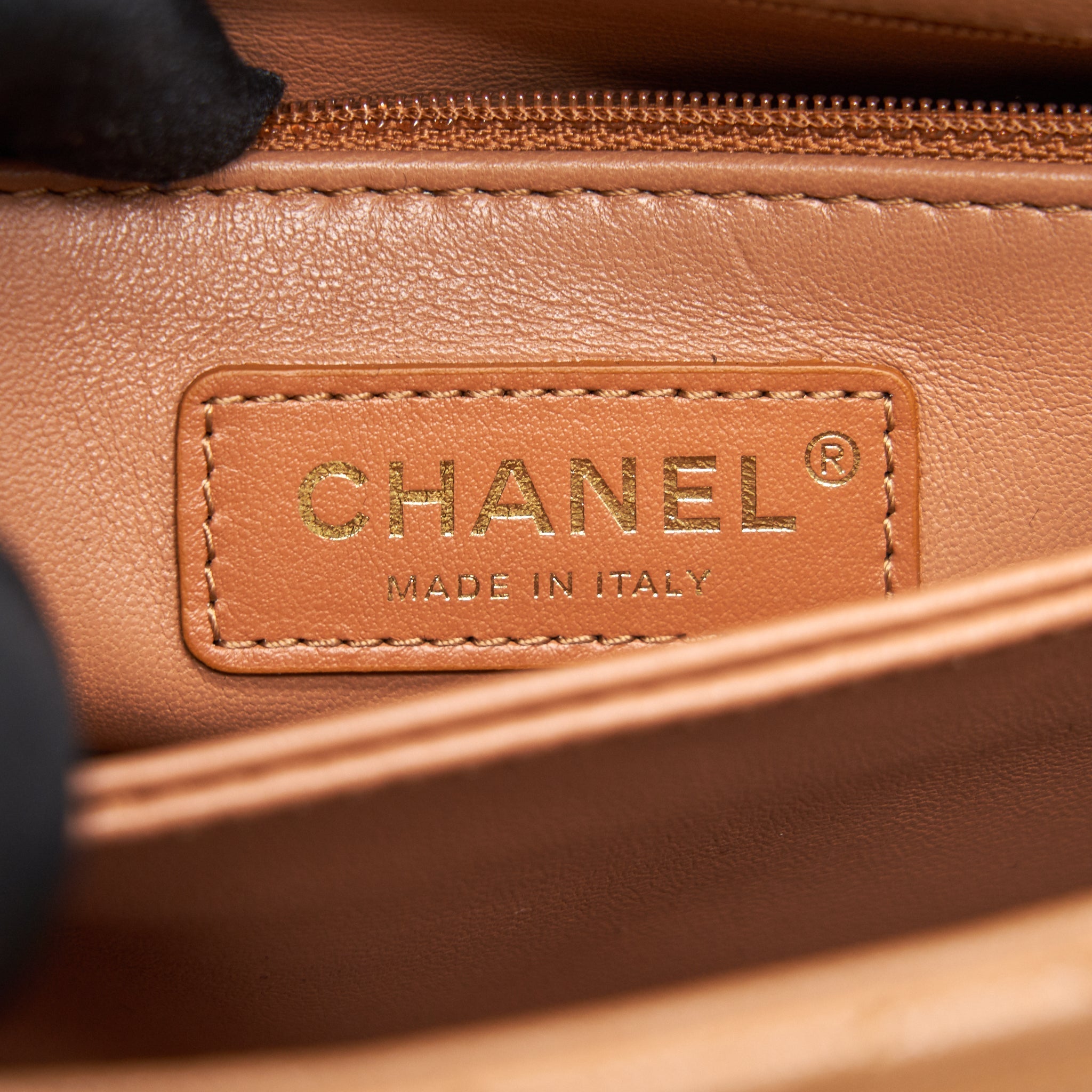 Chanel Mini Coco Handle Flap Bag 21p Caramel L