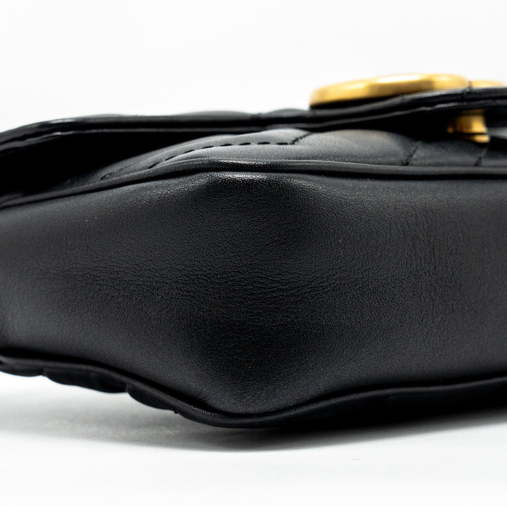 Gucci Super Mini Marmont calfskin black