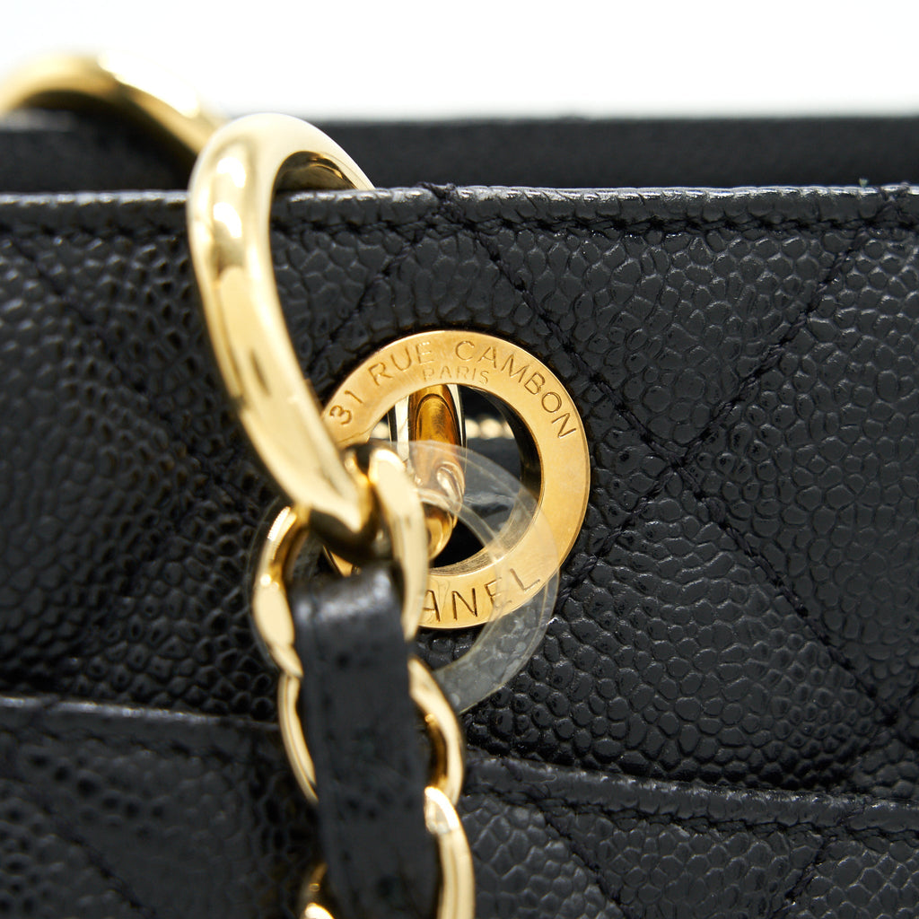 Chanel Grant Shopping Tote Bag GST Black Caviar