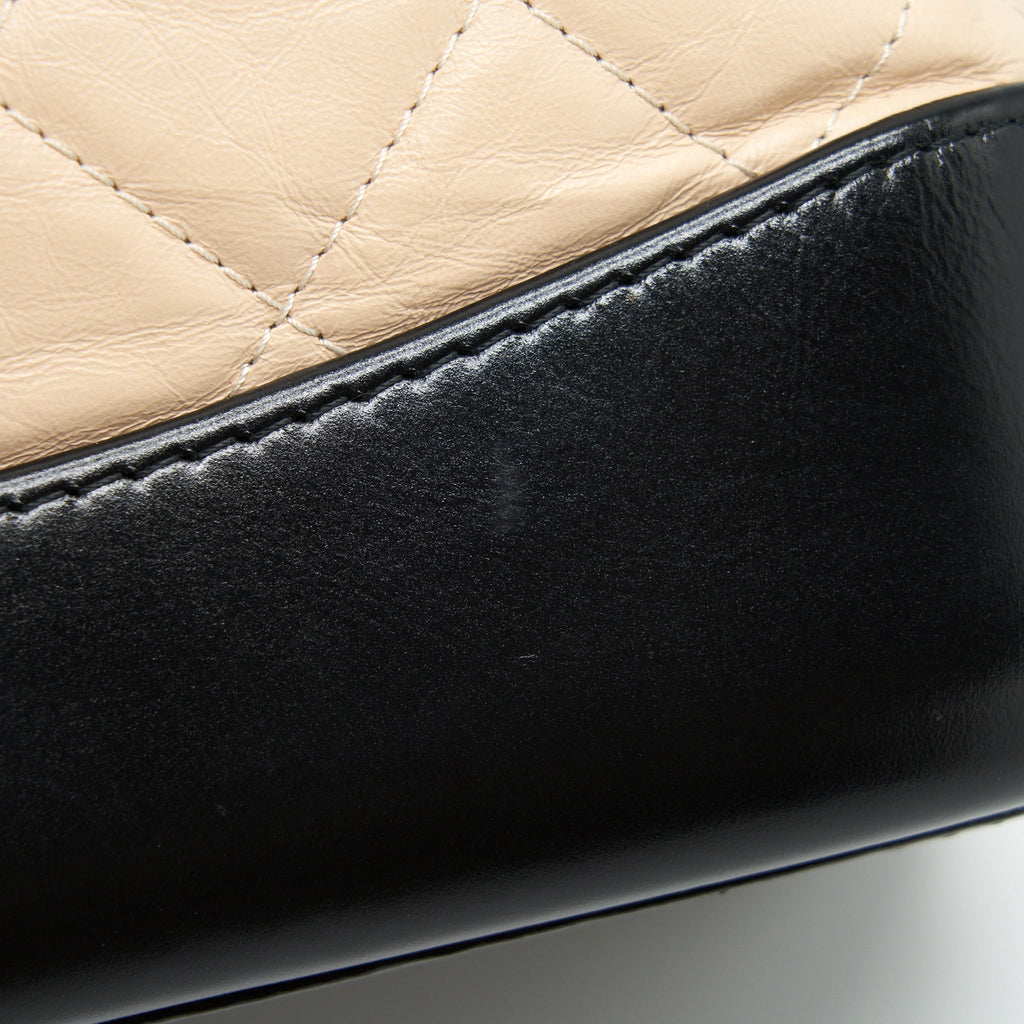 Chanel Small Gabrielle Backpack Beige/Black Multi Colour Hardware