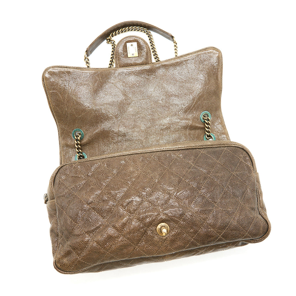 Chanel Seasonal Caviar Jumbo Flap Bag with