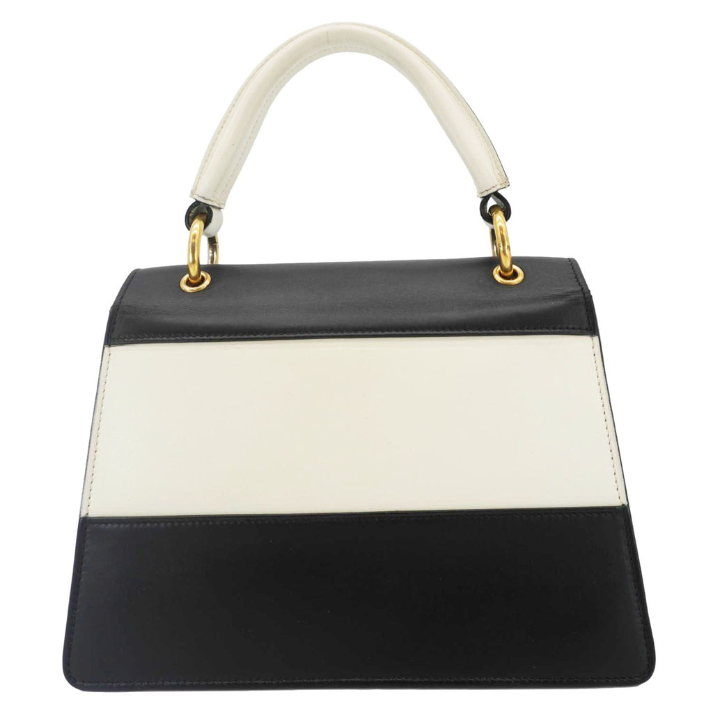 GUCCI Queen Margaret Bee Blind For Love Leather Shoulder Bag Black 476541