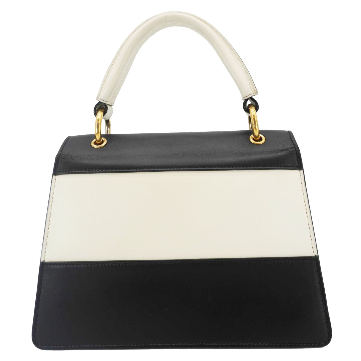 GUCCI Queen Margaret Bee Blind For Love Leather Shoulder Bag Black 476541