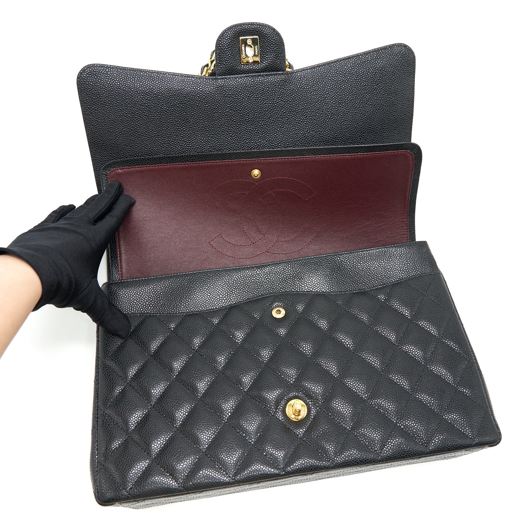 Chanel Maxi Classic double Flap Black Caviar