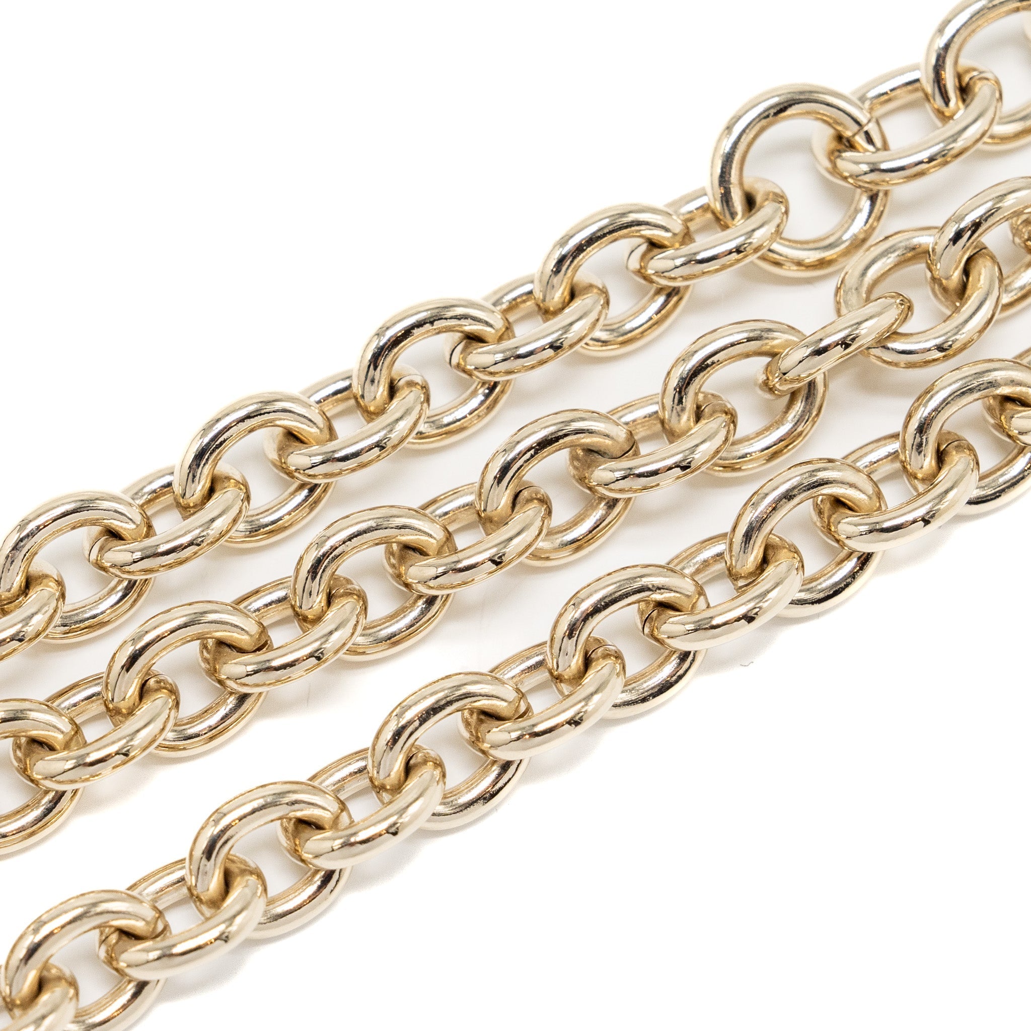 Chanel 22b Heart Dropped CC logo Chain Belt L