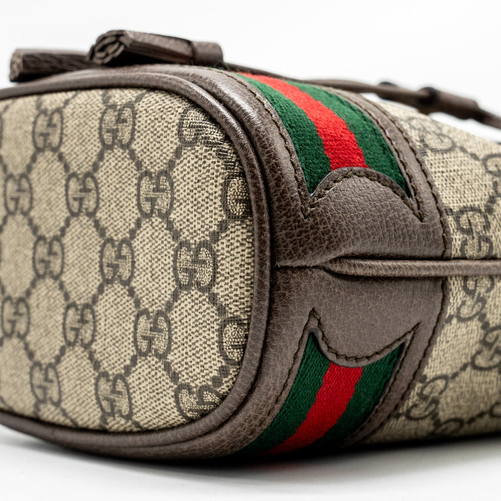 Gucci Ophida Mini Bucket Bag GG Supreme Canvas Beige / Ebony
