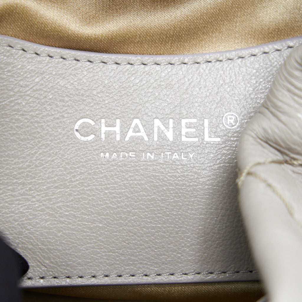 Chanel Caviar Bucket Tote Bag Grey  Serial15