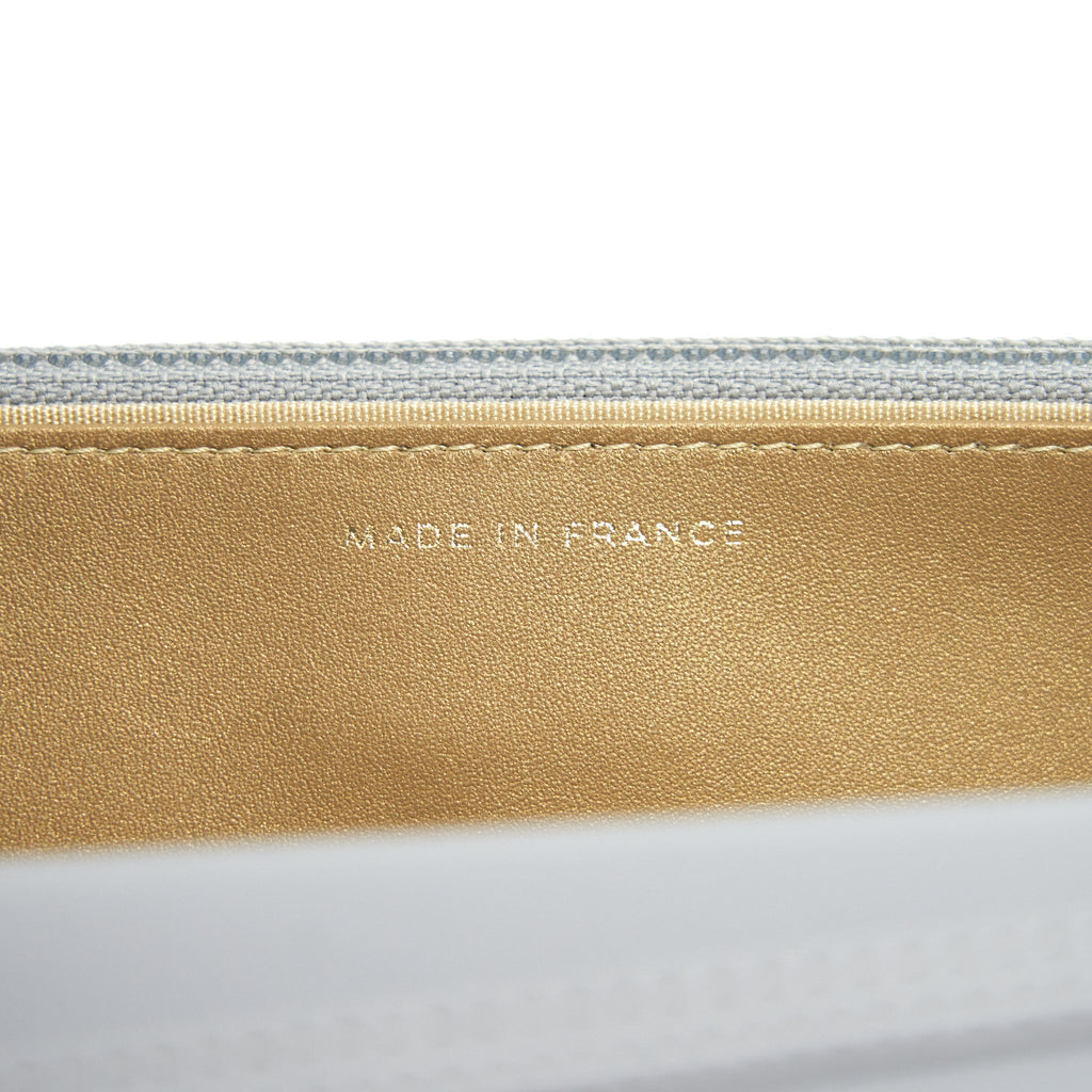 Chanel 21B Pearl Crush Wallet On Chain Grey