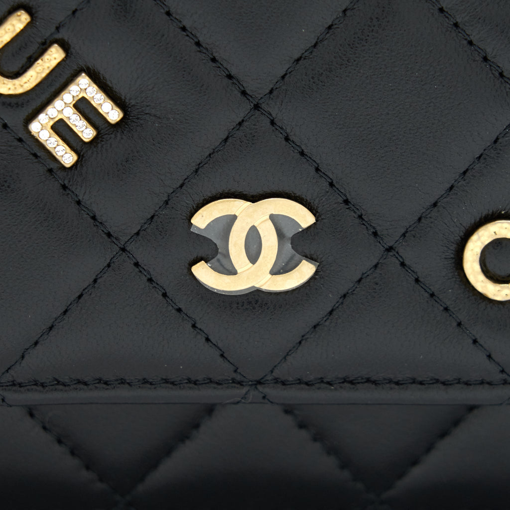 Chanel 2021 Seasonal Wallet on Chain black